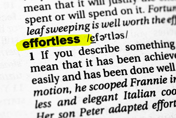 Highlighted word effortless concept and meaning. - Photo, Image
