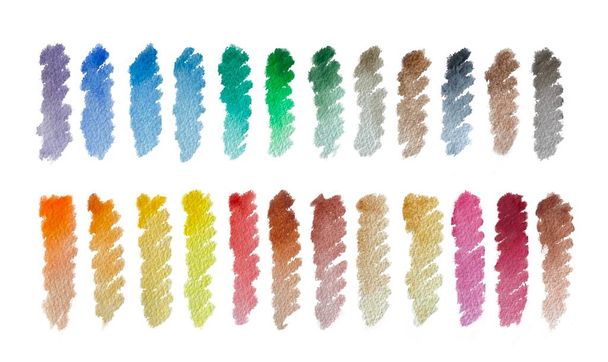 Color palette of watercolors. Hand-painted, tinting, brush painting - Photo, Image