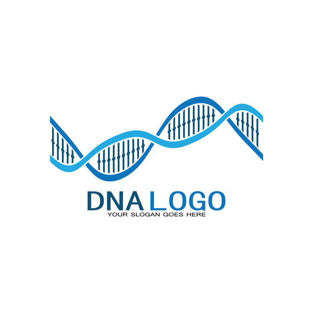 DNA vector logo design template.modern medical logotype.laboratory science icon symbol.colorful pharmacology sign-vector - Vector, Image