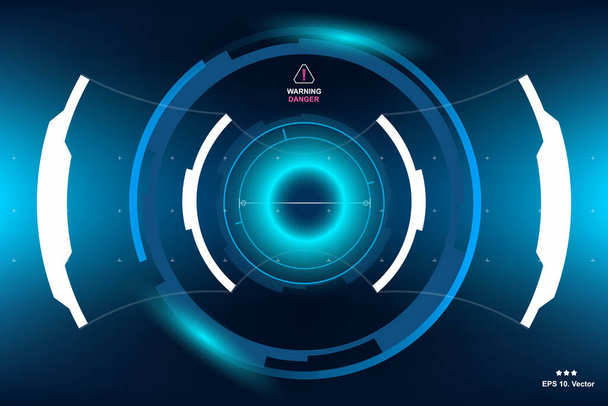 Futuristisch sci fi hud circle element abstract hologram, design virtual reality - Vector, afbeelding