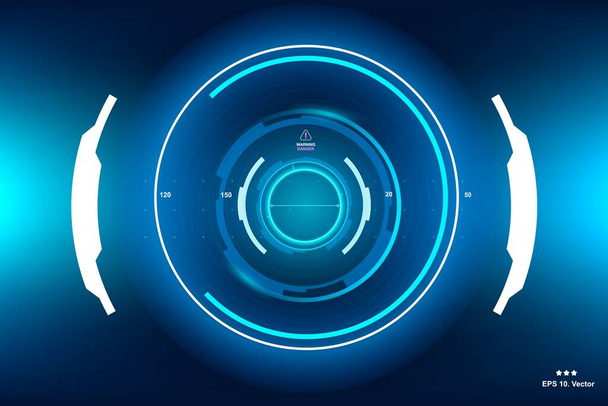 Futuristic sci fi hud circle element abstract hologram, design virtual reality - Vector, Image