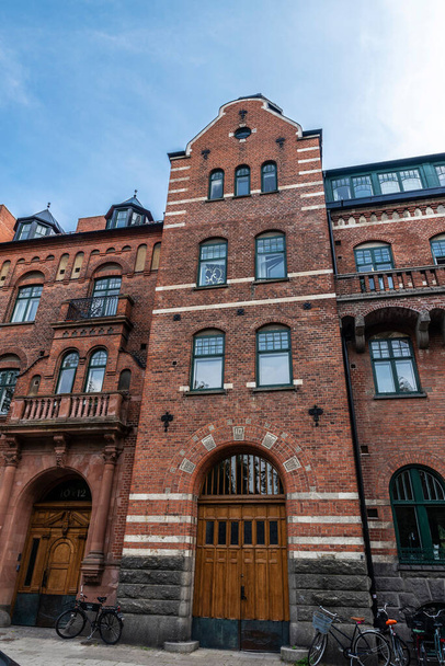 Fachada clásica de un edificio de la Universidad de Lund en Lund, Scania, Suecia - Foto, imagen