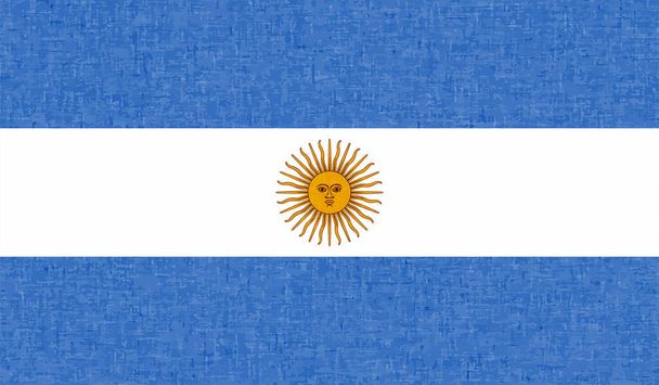 Argentína zászló hullámzó grunge textúrával. Vektorháttér. - Vektor, kép