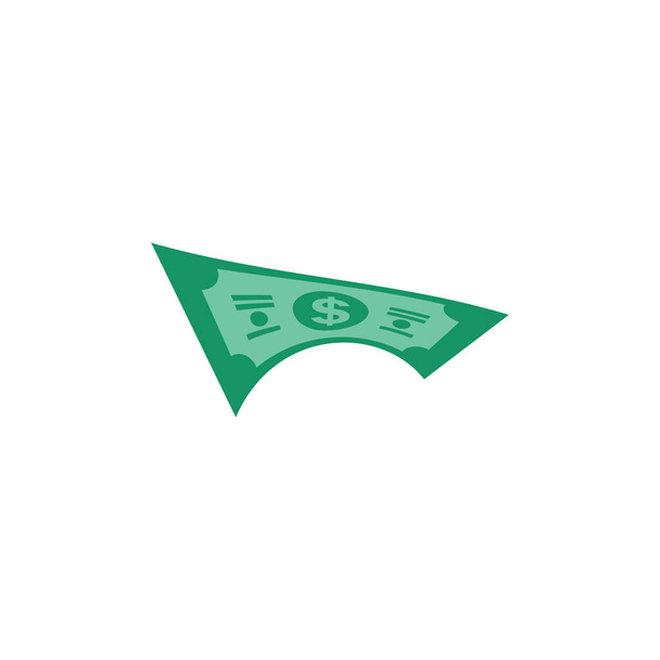 Доллар США бумажные банкноты иконка подписать бизнес финансировать деньги концепция векторной иллюстрации - Вектор,изображение