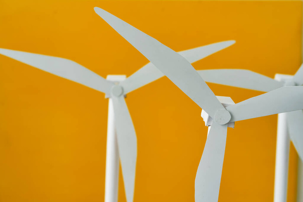 Plastic windmill model propeller indoors close up - Foto, afbeelding