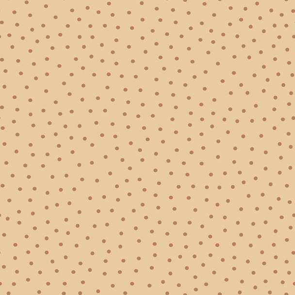 Tejido de lunares. Un número infinito de puntos marrones sobre un fondo beige. Patrón de sombra de café sin costuras para textiles, papel de envolver, almohadas, ropa de cama.  - Foto, imagen
