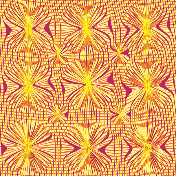 Grunge rayé et encerclé grille motif sans couture coloré
 - Vecteur, image