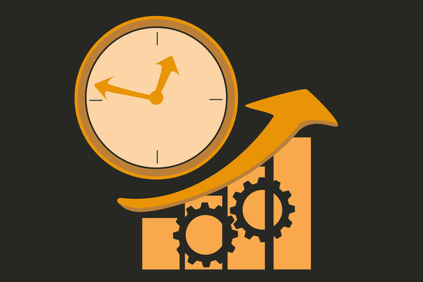 Koncepce zvýšení produktivity a řízení času. vektorová grafika - Vektor, obrázek