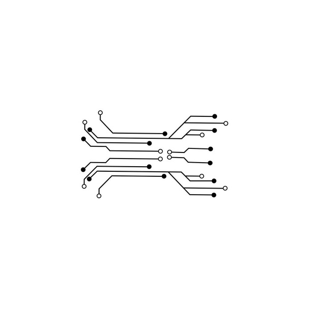 Circuit Logo Template vector illustratie pictogram ontwerp - Vector, afbeelding