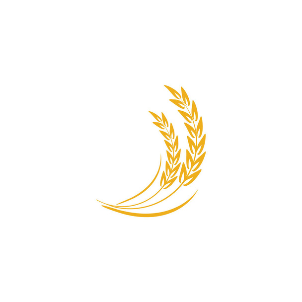 Сільське господарство пшениця Логотип Шаблон Векторний дизайн значка
 - Вектор, зображення