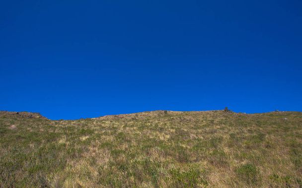 A landscape under a clear blue sky on a sunny day - Foto, imagen