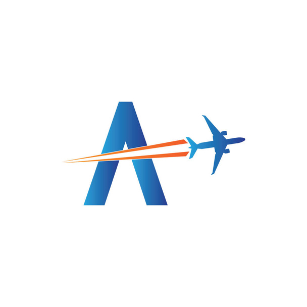 літера Шаблон вектор дизайну логотипу авіаперельоту
 - Вектор, зображення