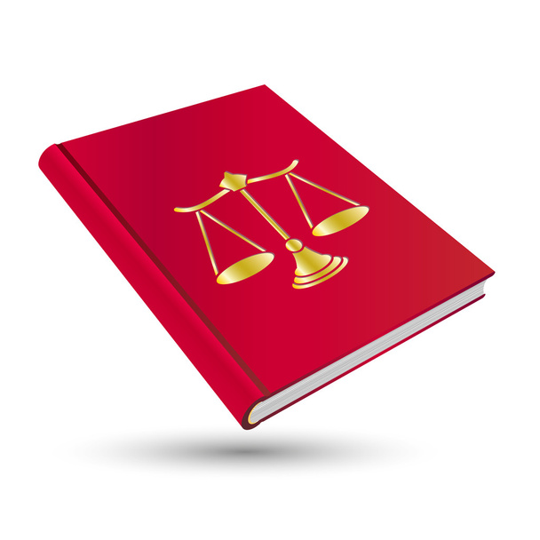 juridische boek - Vector, afbeelding