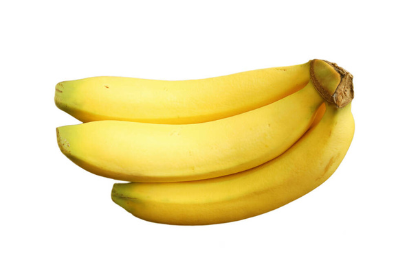 A half hand of fresh ripe banana isolated on white background - Fotografie, Obrázek