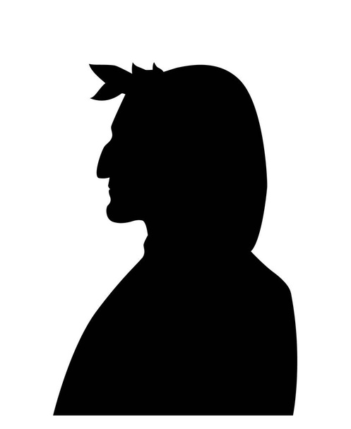 Εικονογράφηση του πορτραίτου του Δάντη Αλιγκιέρη - Φωτογραφία, εικόνα