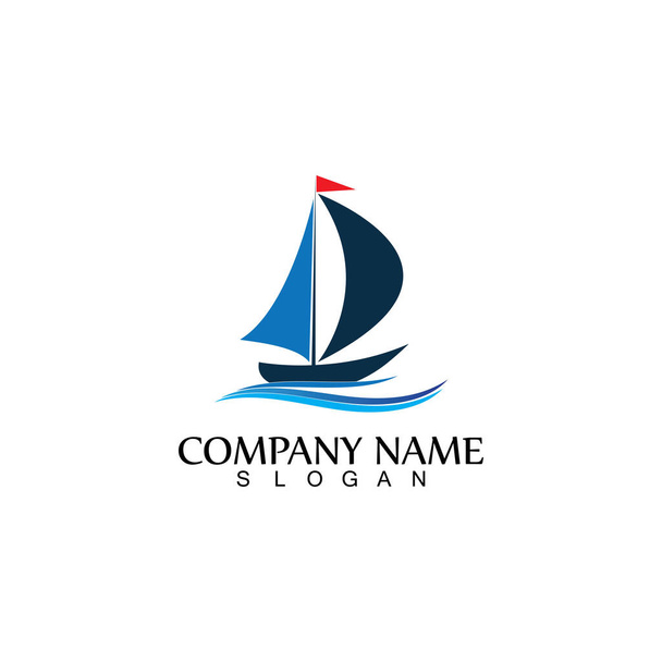 ocean cruise linear ship silhouette simple linear logo-vector - Vector, Image