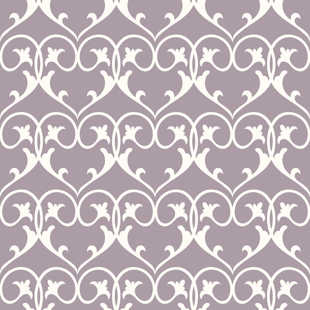 Vintage cute background, heart ornament, beautiful seamless pattern, vector wallpaper, floral fashion fabric - Vector, Image