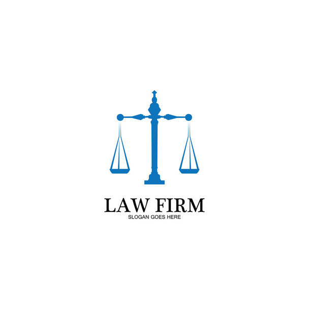 Law Firm logo and icon design template-vector - Vector, Image