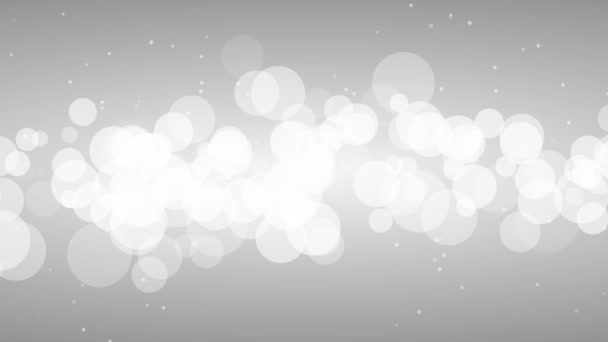 Abstract animation of defocused white particles on gray background. - Footage, Video