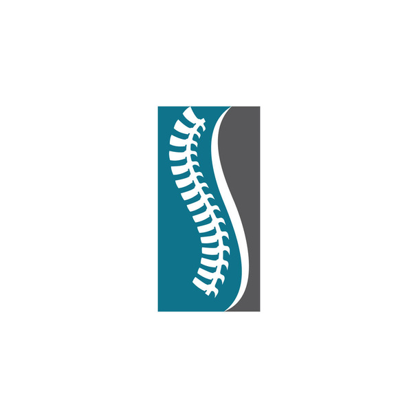 Дизайн векторной иллюстрации логотипа символа диагностики позвоночника  - Вектор,изображение