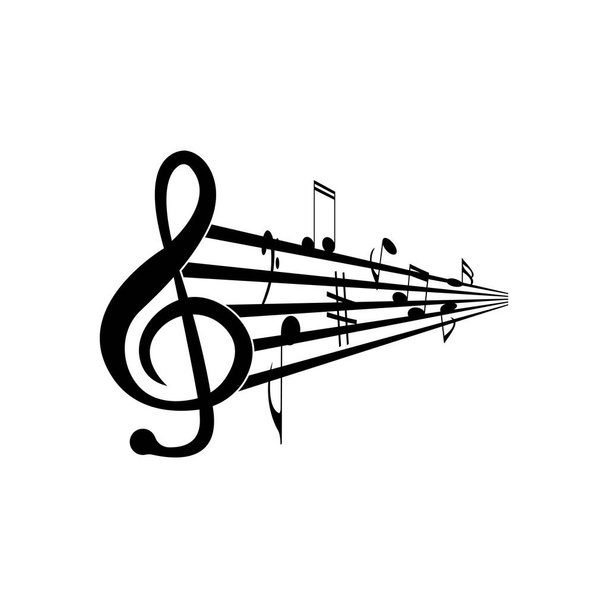 Music note Icon Vector illustration design - Vetor, Imagem