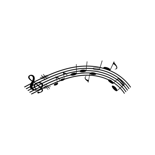 музична нота іконка Векторний дизайн ілюстрації
 - Вектор, зображення