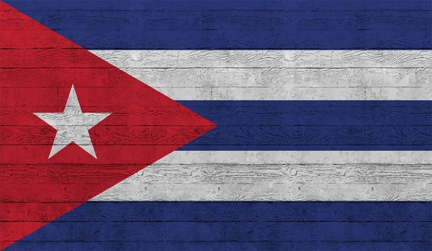 Національний прапор Куби, створений у стилі гранж. - Вектор, зображення