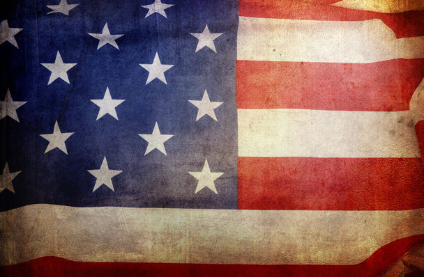 Closeup of grunge Americká vlajka - Fotografie, Obrázek