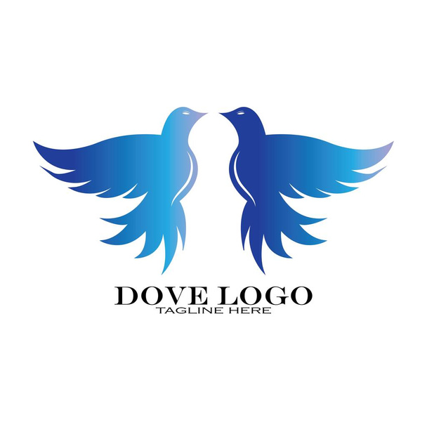 Modèle de logo colombe illustration vectorielle - Vecteur, image