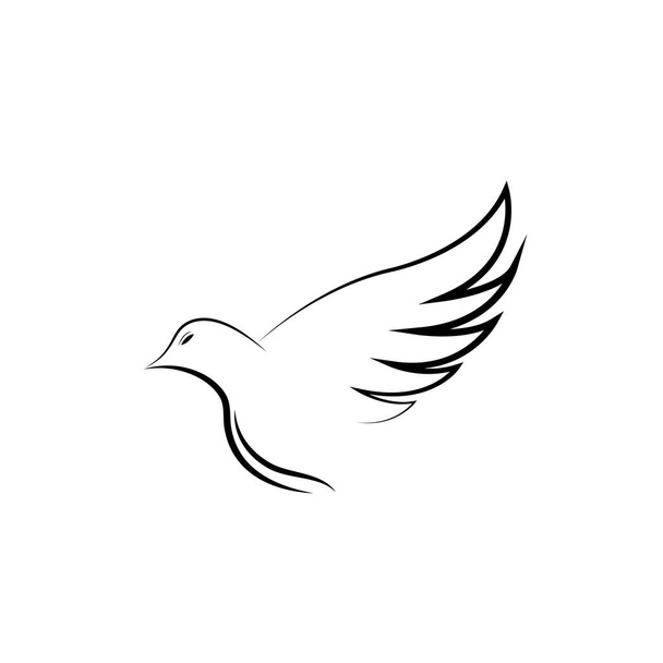 Векторная иллюстрация логотипа голубя - Вектор,изображение