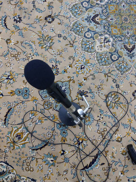 foto del microfono sul tappeto - Foto, immagini