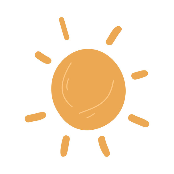 Το εικονίδιο Sun ζωγραφισμένο στο χέρι - Διάνυσμα, εικόνα