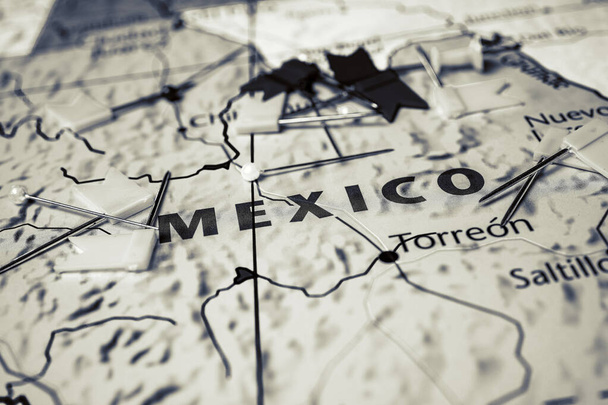 Μεξικό στο χάρτη της Αμερικής - Φωτογραφία, εικόνα