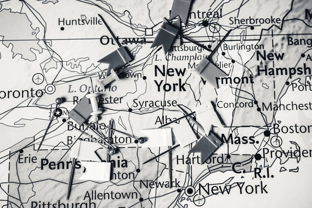 New York állam az USA térképen - Fotó, kép