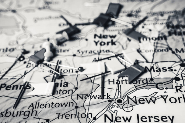 Nueva York en el mapa de EE.UU. - Foto, imagen