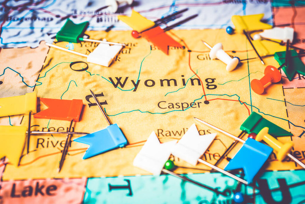 Wyoming on the USA map - Photo, Image