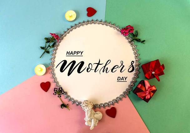 Happy mother's day! Flat Lay, Banner, Congratulations on Mother's Day - Fotografie, Obrázek