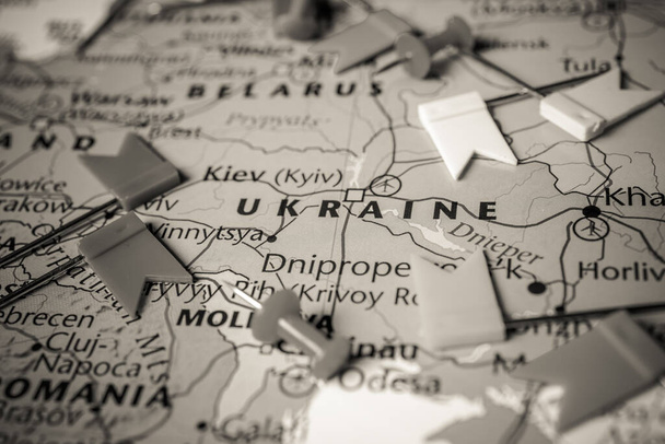 Ukraine on political map of Europe - Photo, Image