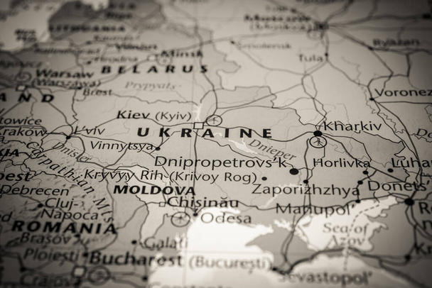 ウクライナはヨーロッパの政治地図 - 写真・画像