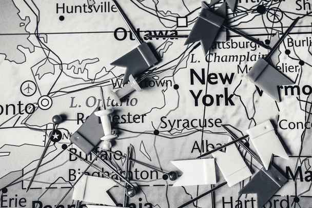 Stát New York na mapě USA - Fotografie, Obrázek