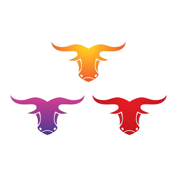 Bull horn angry logo vector image - Vector, Image