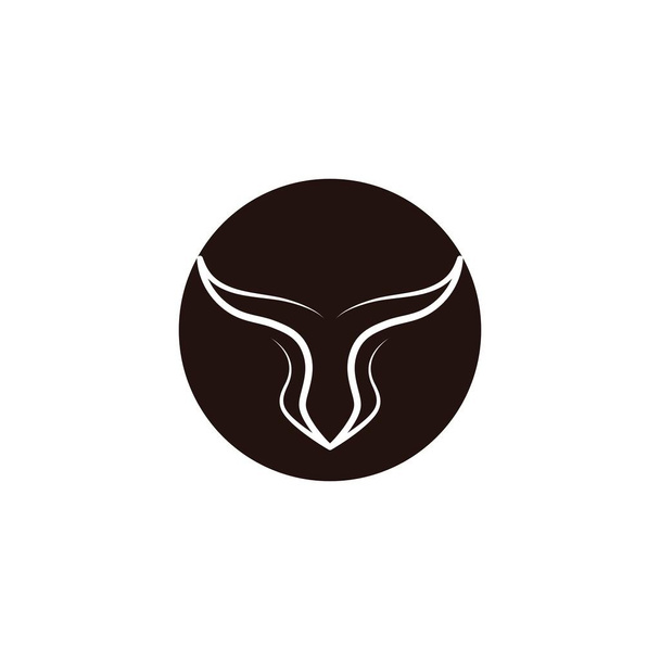 Touro chifre imagem vetor logotipo irritado - Vetor, Imagem