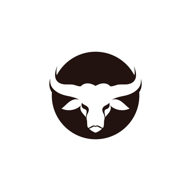 Bull horn angry logo vector image - ベクター画像