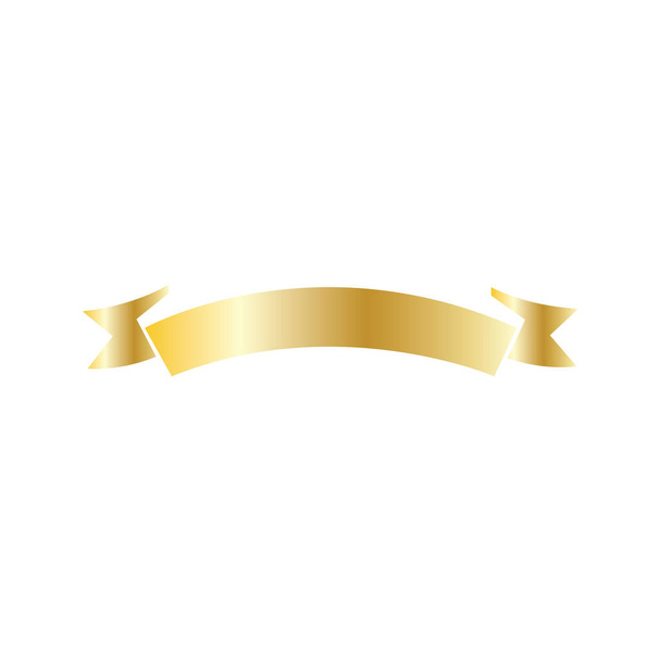 золотая лента изолированный белый фон для бизнеса, векторная иллюстрация - Вектор,изображение