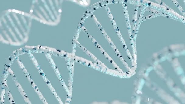 Astratto Futuristica Scienza Biotecnologia DNA spirale sfondo 3D rendering - Filmati, video