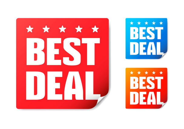Best Deal Stickers Vector Set - Vector, Image