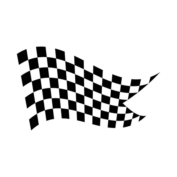 Ícone de bandeira de corrida, vetor de ilustração de design simples - Vetor, Imagem