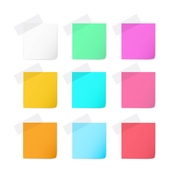 Colour Paper Notes Adhesive Tape - Вектор,изображение