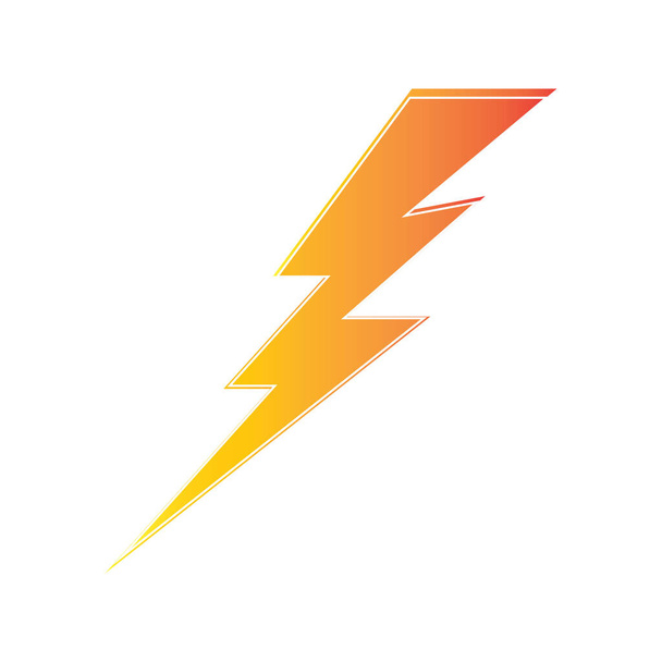Şimşek şimşeği elektrik logosu tasarım şablonu - Vektör, Görsel