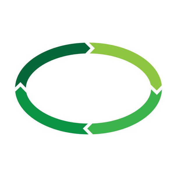 flèche verte recycler logo vectoriel icône modèle - Vecteur, image